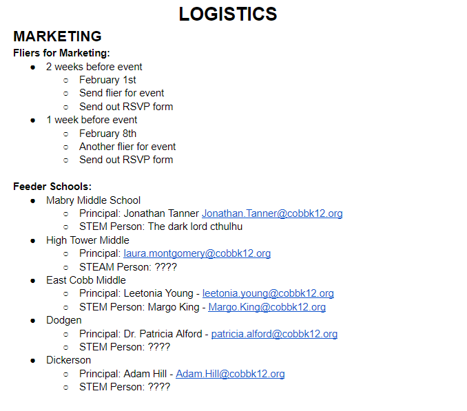 workshop plans